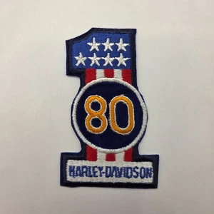 Harley-Davidson Motorcycles 1 Jacket Patch 80 Red White Blue RARE find! - Picture 1 of 2