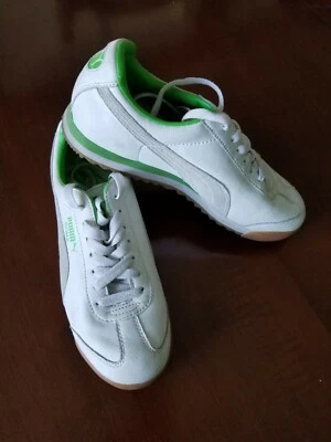 Tenis PUMA Classic Roma Cuero Blanco/Verde Talla 7 Usados  Foto 1 de 4