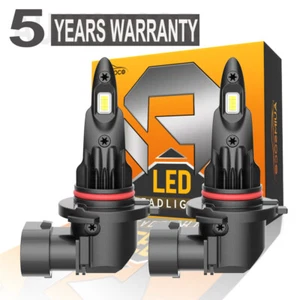For Tesla S Sedan 4-Door 2012-2018 9005 LED Headlight High Beam Bulbs Pure White - Picture 1 of 19
