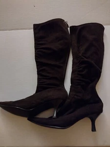Casual Corner Suede Brown Boots 6 1/2 - Picture 1 of 4