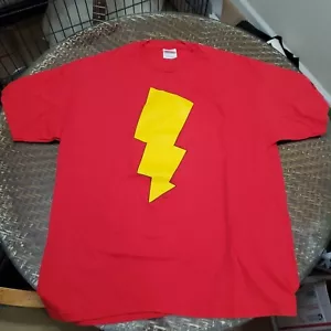 Graphitti Shazam DC Comics Logo Shirt Mens XL 90s Vintage Red - Picture 1 of 6