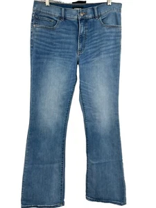 Express Jeans Mid Rise Boot Stretch Denim Medium Wash Womens Size 12R 33 x 32 - Picture 1 of 13