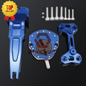 CNC Steering Damper W/ Mounting Kit Mount For FJ-09 /MT-09 Tracer 2015-2022 Blue - Picture 1 of 8