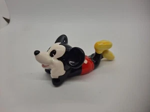 Vintage Mickey Mouse Ceramic Figurine 4in Long. Mickey Laying Down Made In Japan - Picture 1 of 7