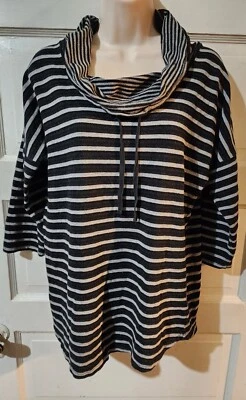 Top a rayas manga 3/4 mediana calibre cable  Foto 1 de 2
