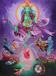 New Limited Edition Fine Art Prints The Power of Green Tara Resuscitating Christ - Picture 1 of 1