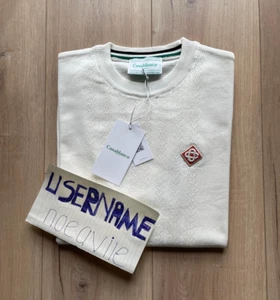 Small Size Nwt Casablanca Men`s Crew T-shirt White - Picture 1 of 11