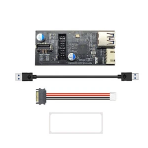 19pin to Type E+19Pin Motherboard 1 to 2 Splitter USB 3.2 GEN 1 Hub Adapter New - Bild 1 von 13