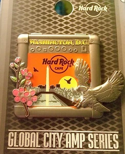 Hard Rock Cafe 2020 Washington DC 3D Global City Amp Series Bald Eagle Pin - Imagen 1 de 1