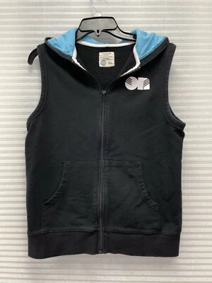 Old Navy Boys Fleece Hooded Vest Black Size XL - Image 1 of 4