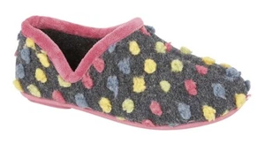 Zapatillas Sleepers Tejidas Tejidas Punteadas Completas Slip On Estilo 311 Color Fucsia - Imagen 1 de 2