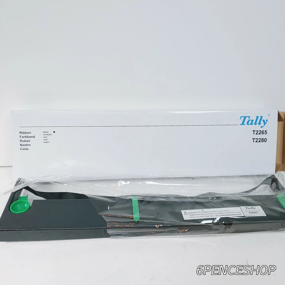 OB TALLY 060097 Black Single Fabric Ribbon For T2265/2280 - Image 1 of 4