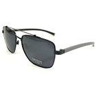 Nautica Sunglasses N5135s 005 Black Gray Aviators With Black Mirrored Lenses