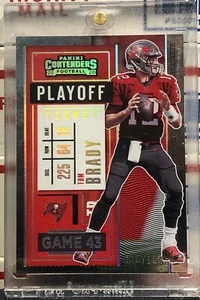 2020 PANINI CONTENDERS TOM BRADY, #12, PLAYOFF TICKET, SERIAL #136/199, GOAT - Picture 1 of 7
