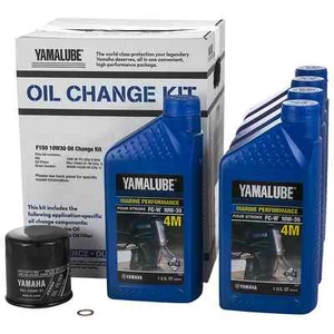 Kit de cambio de aceite fueraborda YAMAHA OEM F150 5- Qt. Filtro 10W-30 4M LUB-MRNMR-KT-10 - Imagen 1 de 2