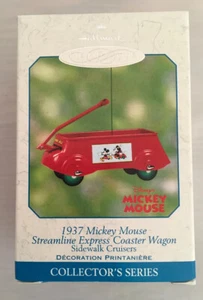 Hallmark Mickey Mouse Wagon Ornament Sidewalk Cruisers #6 1937 Coaster 2002 - Bild 1 von 7