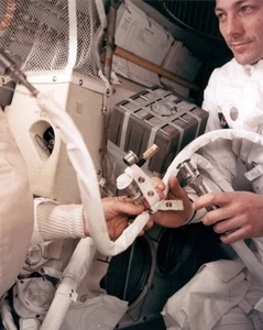 New 8x10 Photo: Astronaut John "Jack" Swigert Repairs "Mailbox", Apollo 13 - Picture 1 of 1