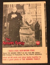 ERROR 1964 MISCUT Donruss Addams Family Card #46 “I Need a Hair raising story”