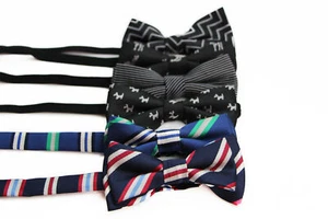 Boys Kids Pre-Tied Cotton Pattern Bow Tie Party Wedding Bowtie - Many Designs - Picture 1 of 21