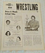 Vintage Wrestling Arena Program MIAMI Territory 1972 WWF NWA Florida WWE Brisco