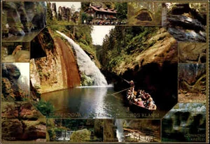 Motiv-Postkarte mit Wasserfall, Waterfall River Falls Edmundsklamm Tschechien AK - Picture 1 of 2