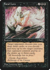Fatal Lore Alliances HEAVILY PLD Black Rare MAGIC THE GATHERING CARD ABUGames