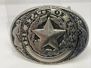 🌟El estado de Texas, estado de la estrella solitaria, hebilla de cinturón ovalada mediana, 2,5" x 1 7/8” de colección - Imagen 1 de 11