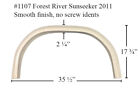 Forest River  RV Fender Skirt  FIBERGLASS  #1107 White