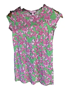 LILLY PULITZER Short Sleeve Top Cotton 8-10 L - Picture 1 of 4