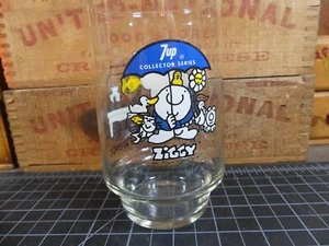 Bicchiere da bere vintage 7-UP da collezione serie "Ziggy" "Ecco i buoni amici" - Foto 1 di 3