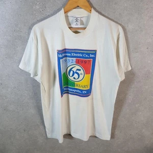 Vintage Fruit Of The Loom 1997 Minneapolis Mcrboom Electric T Shirt Men L White - Picture 1 of 8
