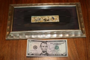 Vintage Persian Miniature Painting on Camel Bone of Hunting Scene In Frame - Picture 1 of 5