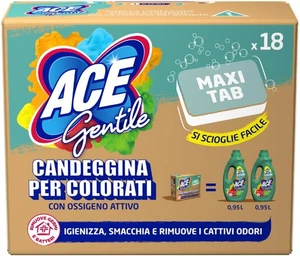 Gentile Maxi Tabs – 18 Pastiglie Monodose Di Candeggina Delicata Multiuso per Su - Foto 1 di 12
