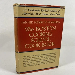 The Boston Cooking School Cook Book by Fannie Merritt Farmer 1936 HC W/ DJ - Picture 1 of 16