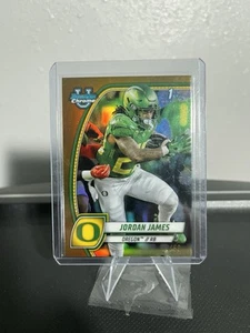 2024 Bowman Chrome University 1st Gold Refractor #105 Jordan James /50 - Picture 1 of 2