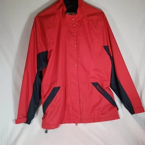 Dryjoys by Footjoy Damen Gr. Medium Full Zip Regen Golf Jacke rot schwarz - Bild 1 von 4