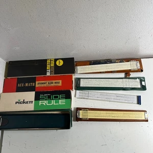 Lote de colección de reglas de diapositivas de plástico de aluminio totalmente metálico para estudiantes - Imagen 1 de 24