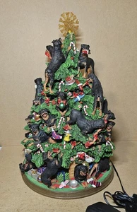 Estatuilla de resina de árbol de Navidad iluminada para perro Rottweiler Danbury como nueva FUNCIONA RARAMENTE - Imagen 1 de 20