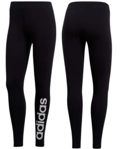 Adidas Essentials Women's Leggings Mid-Rise Regular Length Black/White Size S - Picture 1 of 5