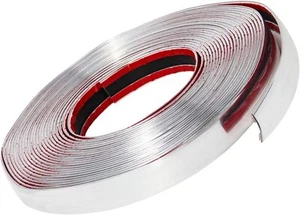 QWORK 1" Wide 40 Feet Chrome Molding Trim, Car Auto Truck Side Exterior Edge Lip - Picture 1 of 3