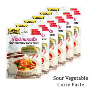 (Paquete de 6) Pasta de curry vegetal agrio Lobo condimento de receta tailandesa 50 g 1,76 oz - Imagen 1 de 9