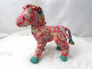 Douglas Kuscheltiere rosa grün Paisley Plüsch Pferd Tier Spielzeug teilgewichtet - Bild 1 von 8