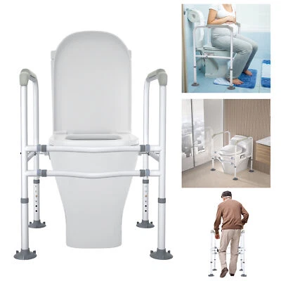 70-82cm WC Aufstehhilfe Toilettenstütze Toilettengestell bis 200kg Belastbarkeit - Bild 1 von 4
