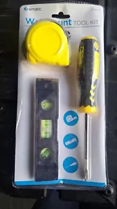 Kit de herramientas de 3 piezas de nivel de cinta métrica de destornillador de montaje en pared Ematic ETQK302 - Imagen 1 de 5