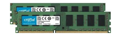 CRUCIAL DDR3 8GB 2X4GB 1600 MHz PC3-12800 Desktop Memory RAM 240-pin DIMM 1.5V - Image 1 of 4