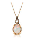 Le Vian 14K Strawberry Gold Neopolitan Big Opal & Diamond Pendant - Beautiful!!