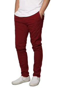 Men's Casual Slim Fit Stretch Chino Pants Trousers Size 28-44 DL1250 - Picture 1 of 19