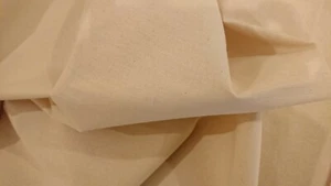100% Cotton Natural Lining Calico BEIGE Fabric Extra Wide 85" (216cm) 6 metres - Picture 1 of 3