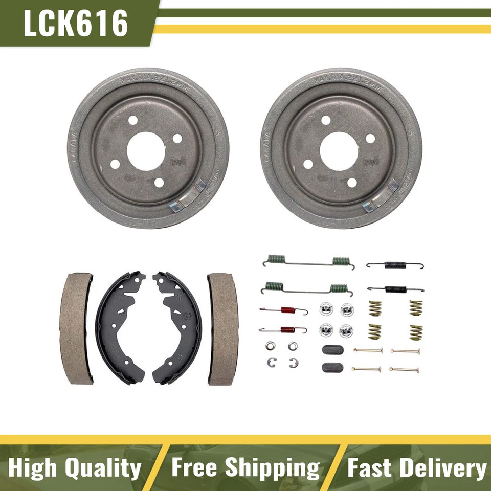 Rear Brake Drums & Brake Shoes Hardware Spring Kit Fits 1984 Chrysler LeBaron - Image 1 of 4