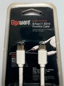 For Gigawire 6-PIN to 6-PIN FireWire Cable 6-Foot (1.82m) - Afbeelding 1 van 4
